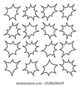 Outline comics cartoon design elements