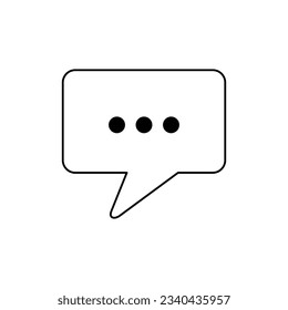 Outline comment icon isolated on a white background