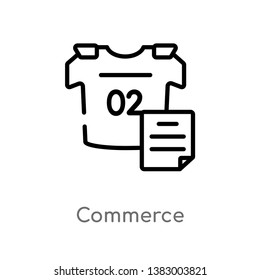 outline commerce vector icon. isolated black simple line element illustration from hockey concept. editable vector stroke commerce icon on white background