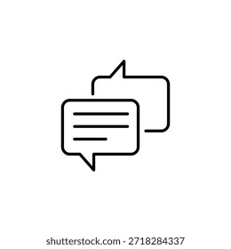Outline Communication Chat Bubble Message Icon