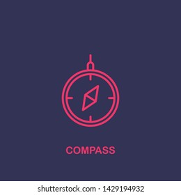 Outline compass icon.compass vector illustration. Symbol for web and mobile