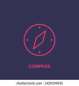 Outline compass icon.compass vector illustration. Symbol for web and mobile