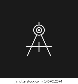 Outline compass vector icon. Compass illustration for web, mobile apps, design. Compass vector symbol.