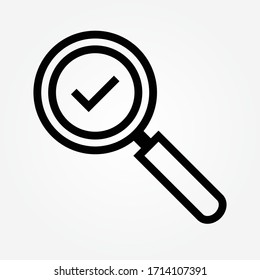 outline complate search  icon vector illustration