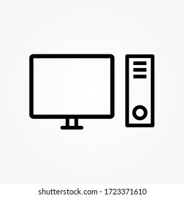 outline Computer icon vector illustration