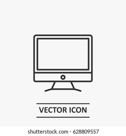 Outline computer monitor  icon illustration vector symbol
