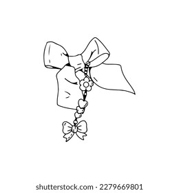 outline concept ribbon vector illustration