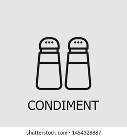 Outline condiment vector icon. Condiment illustration for web, mobile apps, design. Condiment vector symbol.