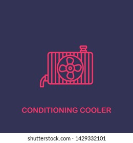 Outline conditioning cooler icon.conditioning cooler vector illustration. Symbol for web and mobile