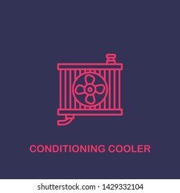 Outline conditioning cooler icon.conditioning cooler vector illustration. Symbol for web and mobile