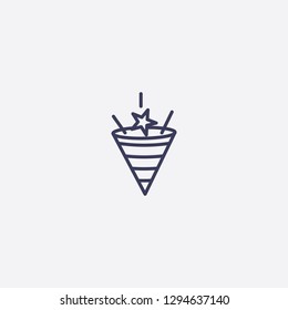 Outline confetti icon illustration isolated vector sign symbol