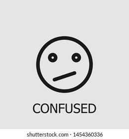 Outline confused vector icon. Confused illustration for web, mobile apps, design. Confused vector symbol.