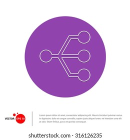 Outline Connect Icon, Vector Illustration, Flat pictogram icon