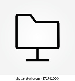 outline connection folder icon design 