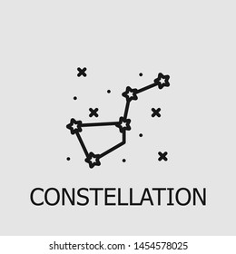Outline constellation vector icon. Constellation illustration for web, mobile apps, design. Constellation vector symbol.