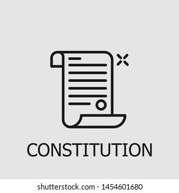 Outline constitution vector icon. Constitution illustration for web, mobile apps, design. Constitution vector symbol.