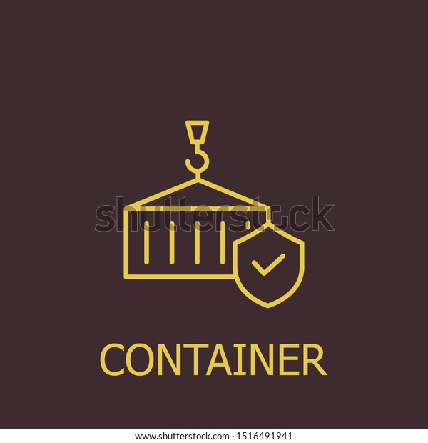 Outline container vector\
icon. Container illustration for web, mobile apps, design.\
Container vector\
symbol.