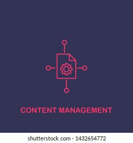 Outline content management icon.content management vector illustration. Symbol for web and mobile