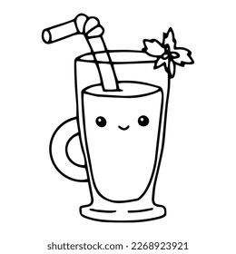 Outline contour. Doodle style. Hand drawn. Simple shapes. Design element. Vector illustration isolated on white background.