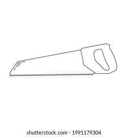 Outline contour saw. Silhouette repair tool.  Saw for construction and repair, needlework. 