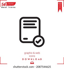 Outline contract icon. contract icon vector isolated on white background. Graphic design, material-design,  mobile application, logo, user interface. EPS 10 format vector