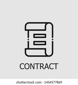 Outline contract vector icon. Contract illustration for web, mobile apps, design. Contract vector symbol.