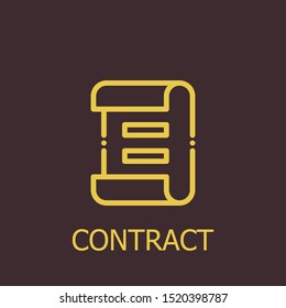 Outline contract vector icon. Contract illustration for web, mobile apps, design. Contract vector symbol.
