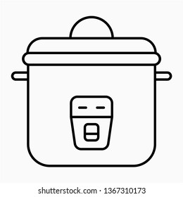 Outline cooker vector icon