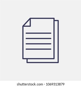 Outline copy document icon illustration vector symbol
