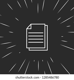 Outline copy document icon illustration isolated vector sign symbol