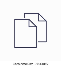 Outline copy document icon illustration vector symbol