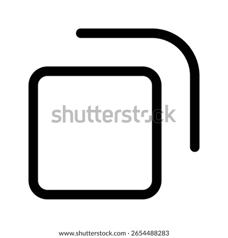 Outline copy icon to duplicate, clone, or paste content