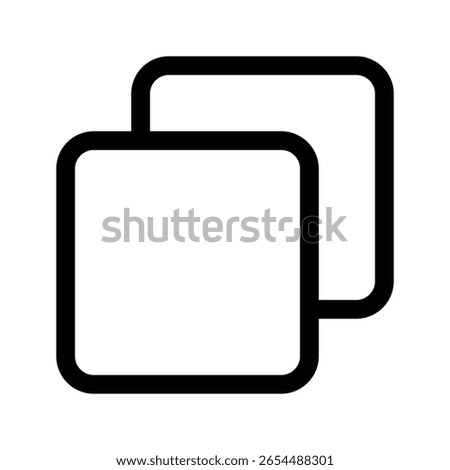 Outline copy icon to duplicate, clone, or paste content