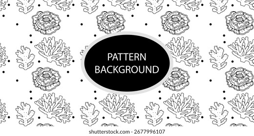 delinear o design de fundo do padrão de recifes de corais