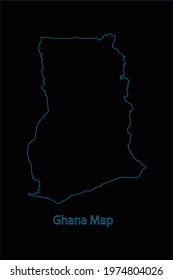 Outline Country Border Map Ghana Stock Vector (Royalty Free) 1974804026 ...