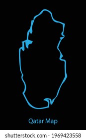 Umrisslandkarte von Katar 