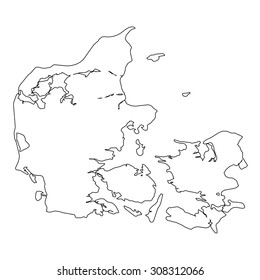 Outline of the country of Denmark