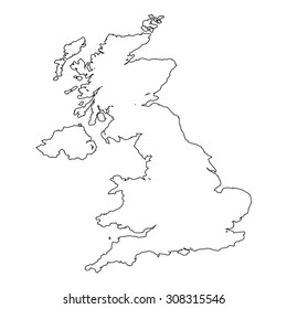 Outline of the country of  UnitedKingdom