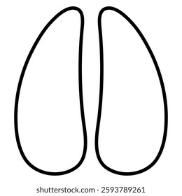 Outline cow cattle footprint isolated