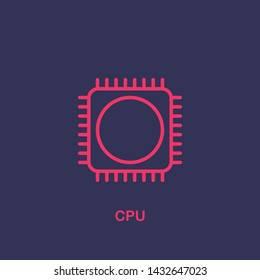 Outline cpu icon.cpu vector illustration. Symbol for web and mobile