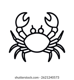 Outline of a crab line art vector