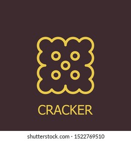 Outline cracker vector icon. Cracker illustration for web, mobile apps, design. Cracker vector symbol.