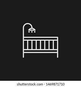 Outline cradle vector icon. Cradle illustration for web, mobile apps, design. Cradle vector symbol.