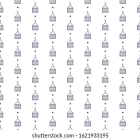 Outline crane box icon pattern seamless white background.