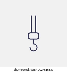 Outline crane hook icon illustration isolated vector sign symbol