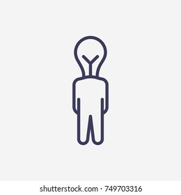 Outline creative man icon illustration vector symbol