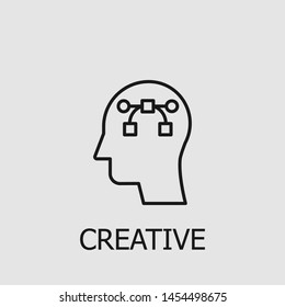 Outline creative vector icon. Creative illustration for web, mobile apps, design. Creative vector symbol.