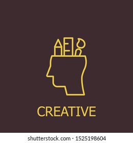 Outline creative vector icon. Creative illustration for web, mobile apps, design. Creative vector symbol.