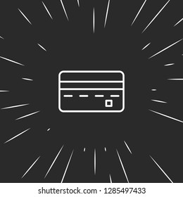 Outline credit card icon illustration isolated vector sign symbol
