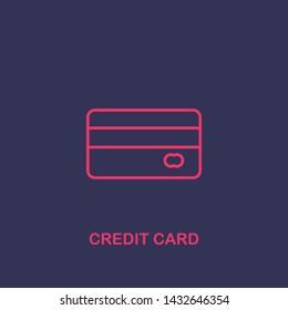 Outline credit card icon.credit card vector illustration. Symbol for web and mobile